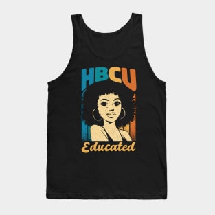 HBCU Grad Educated Vintage Afro Girl Tank Top